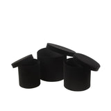 Boîte ronde en velours noir J-Line, vue de face