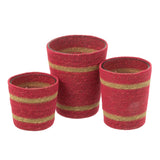 Bougie parfumée J-Line Panier Cire Fuchsia Large - détail du panier