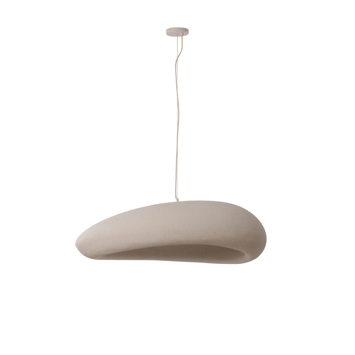 Lampe suspendue Tsuki 105 cm en beige, design organique