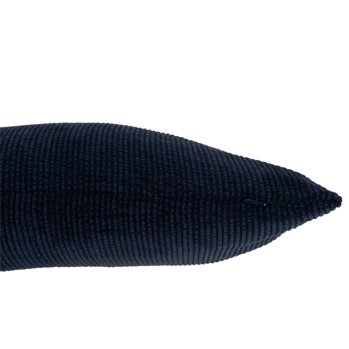 Coussin J-Line en velours bleu, détail de la texture