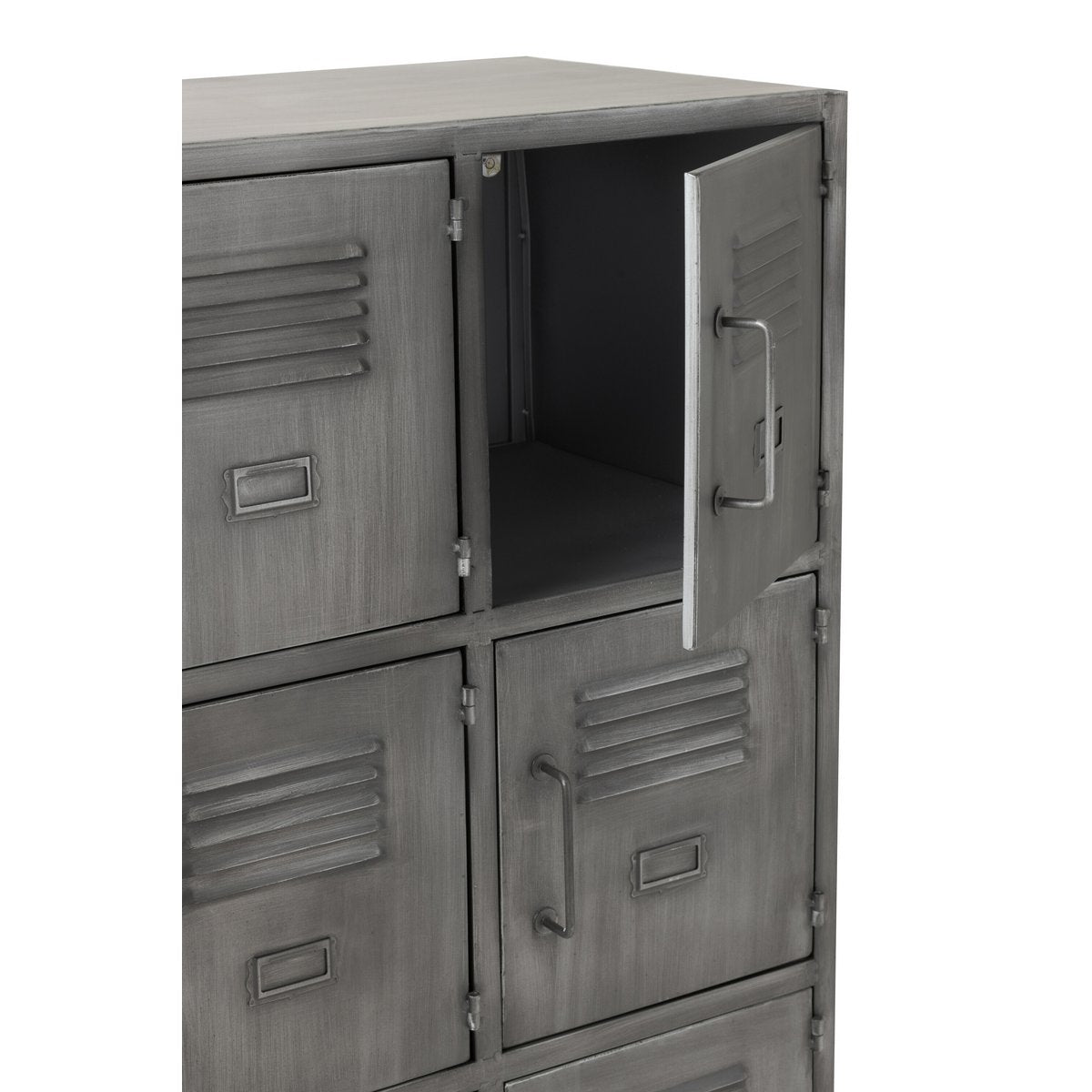 Détail des poignées du cabinet J-Line en métal