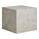 Ensemble de tables basses Prague - Beige, aspect marbre, MDF, papier décoratif, lot de 2