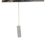 Lampe debout "Alfa", lampadaire moderne en métal et textile en chrome / gris foncé, avec une prise E27, 150,5 cm de haut, lampe chic pour le couloir, le salon et le bureau