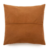 Housse de Coussin en Cuir à Quatre Panneaux - Camel - 60x60