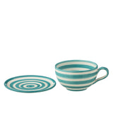 Détail de la tasse J-Line Grenade Stripes montrant le design coloré