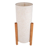 Lampe de table "Matilda" lampe de table classique avec apparence naturelle à travers le bois et l'écran de tissu, socket E27, 52 cm de haut