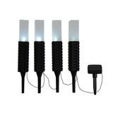 4 Set LED Spike extérieure, pour l'extérieur, la terre en plastique en plastique en noir, LED intégrée