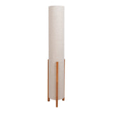 Lampe de table "Matilda" lampe de table classique avec apparence naturelle à travers le bois et l'écran de tissu, socket E27, 110 cm de haut