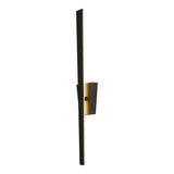 Lampe murale LED "Trevor" noir, lampe murale métal et plastique en noir, avec des LED fermement construites, éclairage mural à l'intérieur 62 x 10 x 4,5 cm
