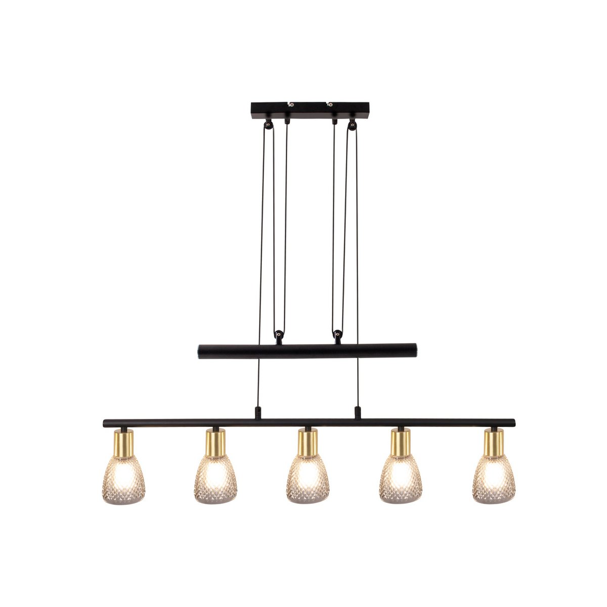 Spot suspendu Lindita en métal et verre, design élégant et moderne