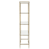 Étagère J-Line 3 niveaux - métal/verre - or