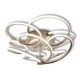 Plafond LED "Rizado" Ø: 57 cm en métal en nickel et plastique satiné, avec des LED fermement intégrées, l'éclairage pour les salons et le bureau.