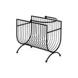 Porte-revues en métal noir avec design moderne et élégant