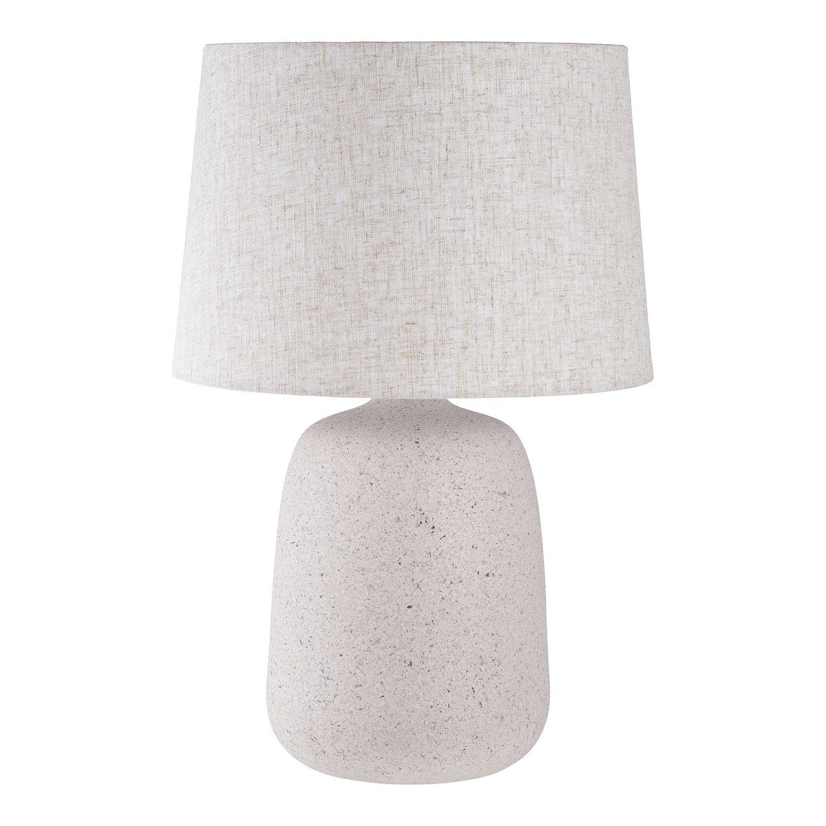 Lampe de table Croft en céramique beige sur fond blanc