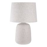 Lampe de table Croft en céramique beige sur fond blanc