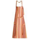Tablier de cuisine Yuna en coton recyclé couleur terracotta avec poche