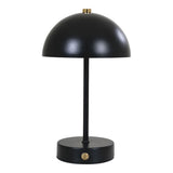 Lampe de table LED Holt vue de face avec finition noir et laiton