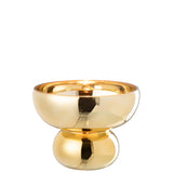 Lanterne J-Line Windlight sur socle, verre doré, design élégant