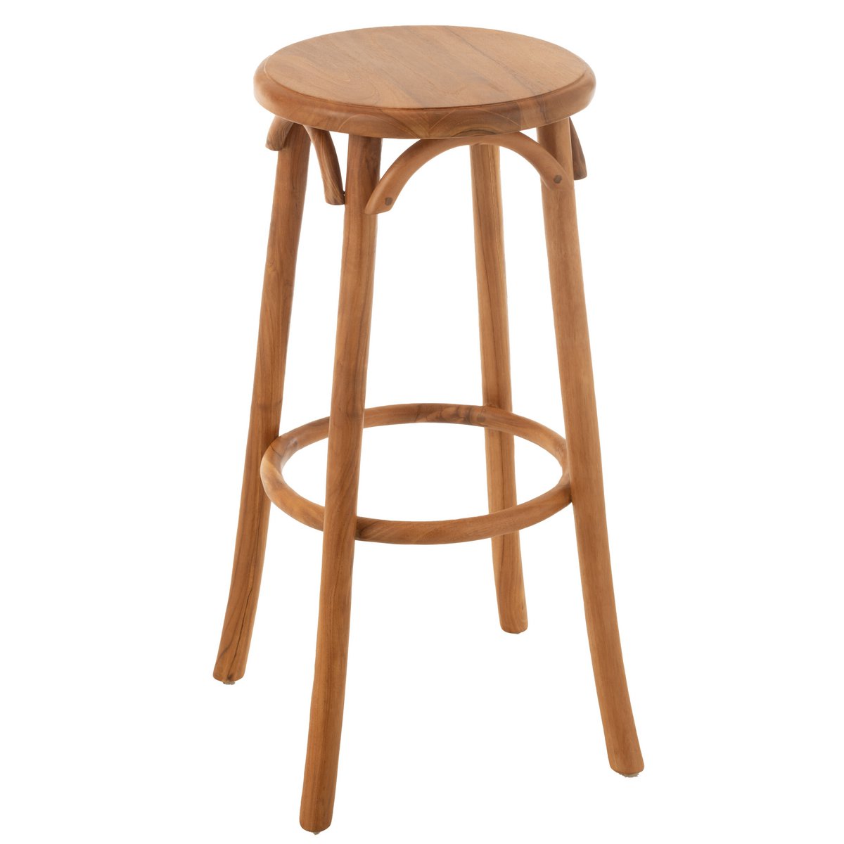 Tabouret de bar J-Line Ali en bois naturel - vue avant