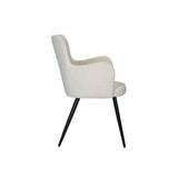 Fauteuil à oreilles blanc perle (Lot de 2)