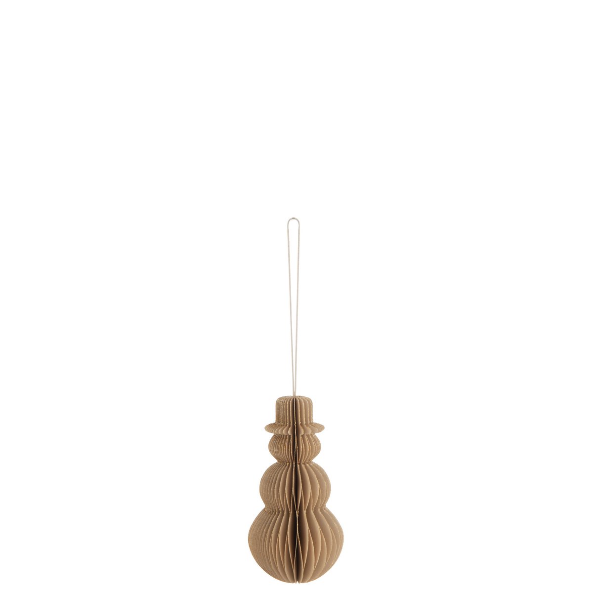 Cintre Bonhomme de Neige Beige - vue avant avec détails en papier