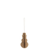 Cintre Bonhomme de Neige Beige - vue avant avec détails en papier