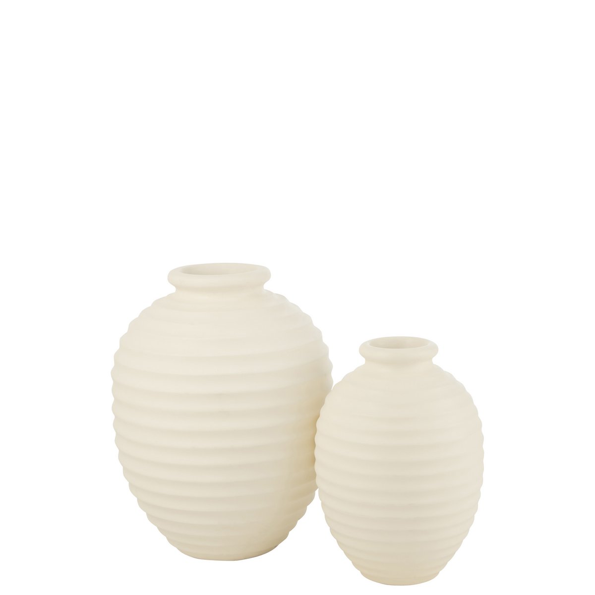 Flowerpot Ovale Terracotta J-Line - Céramique blanche - Vue avant