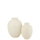 Flowerpot Ovale Terracotta J-Line - Céramique blanche - Vue avant