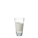 Vase Delph en verre transparent et blanc de 35 cm de hauteur