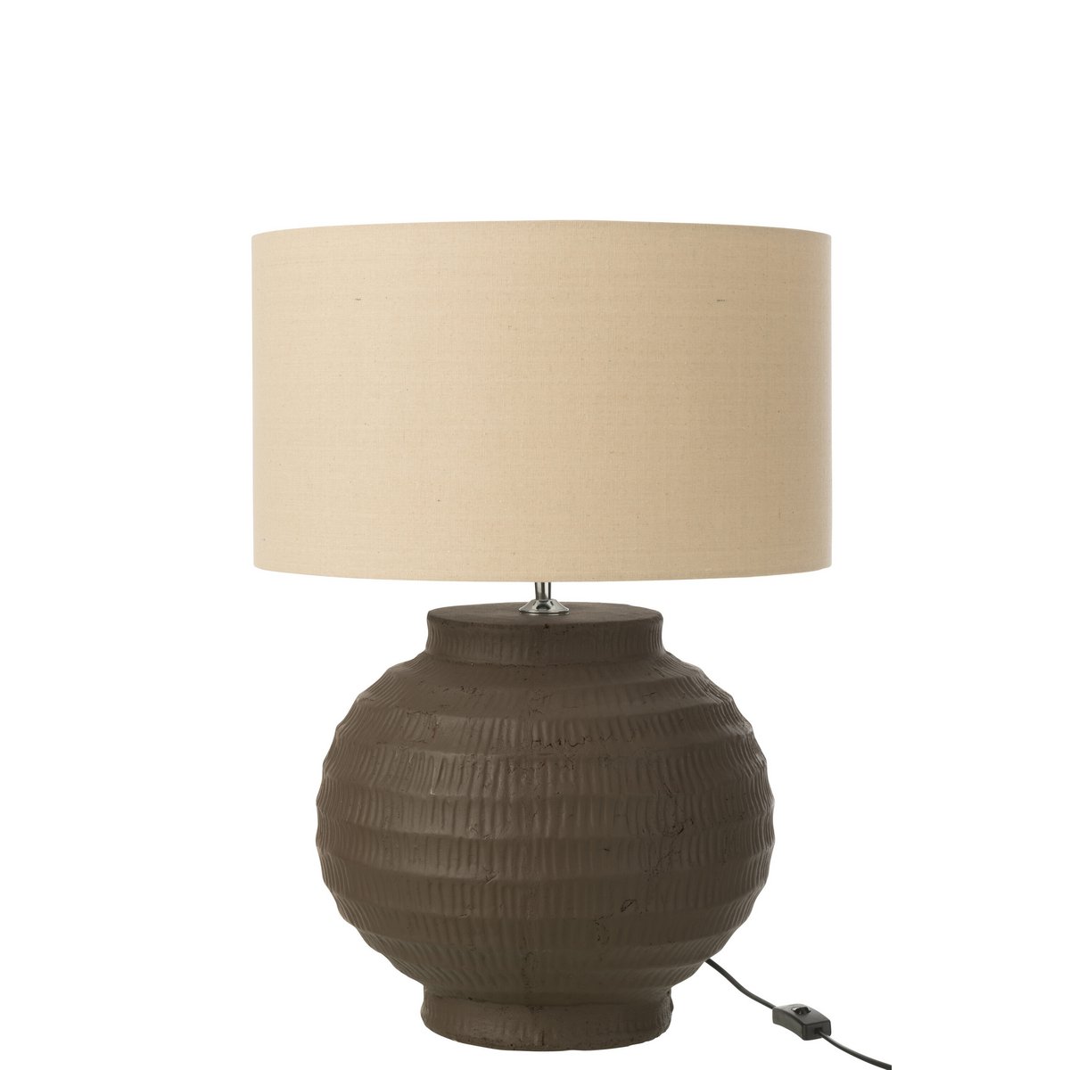 Lampe J-Line terracotta vue de face, design élégant et chaleureux.