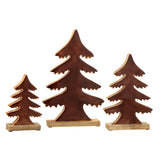 Décoration Pin sur Pied J-Line en bois marron, vue de face