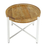 Table d'appoint ø55cm table basse table de salon ronde structure métal Sioux