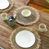 Set de table WAISAI en raphia, ambiance de table élégante