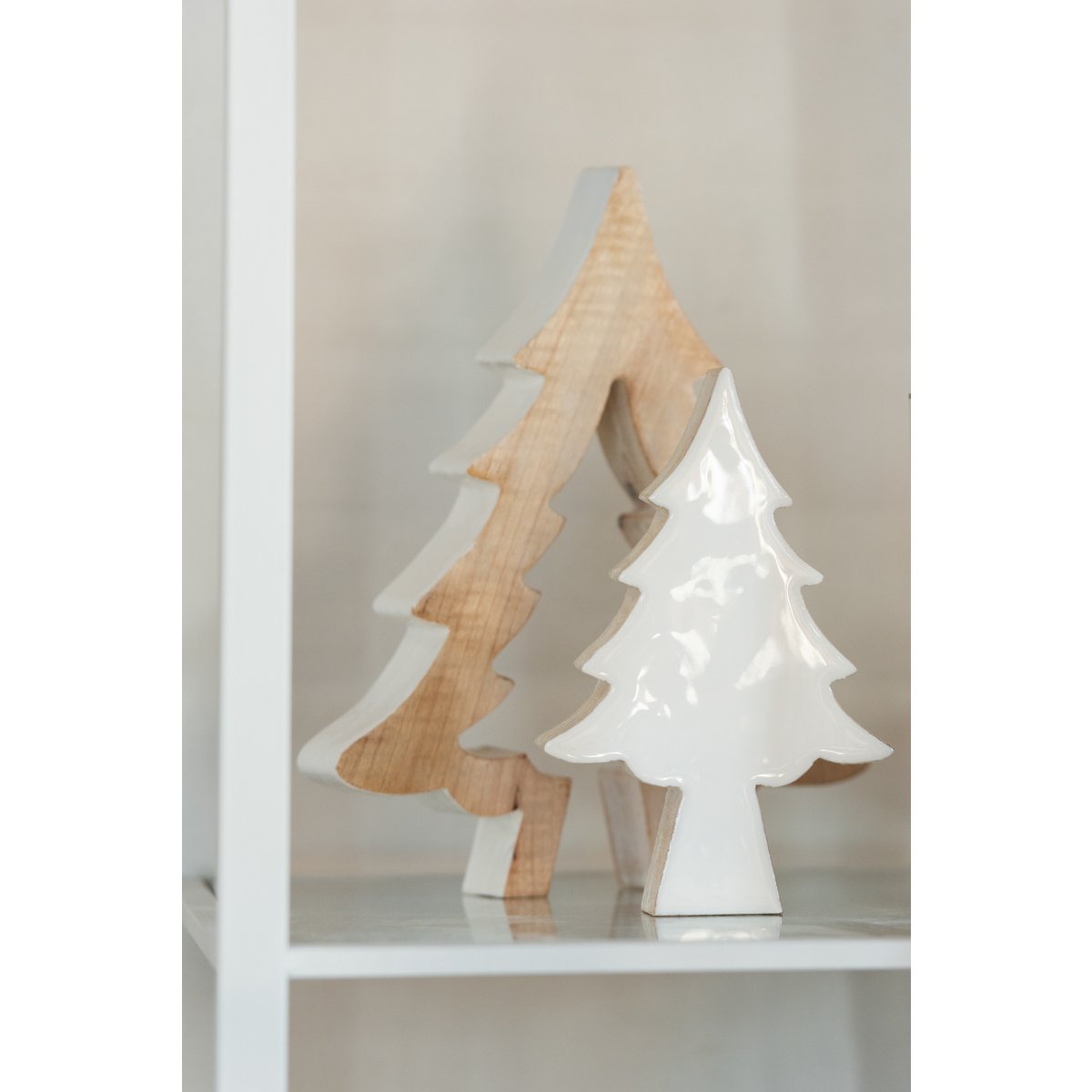 Sapin puzzle en bois blanc J-Line, vue latérale