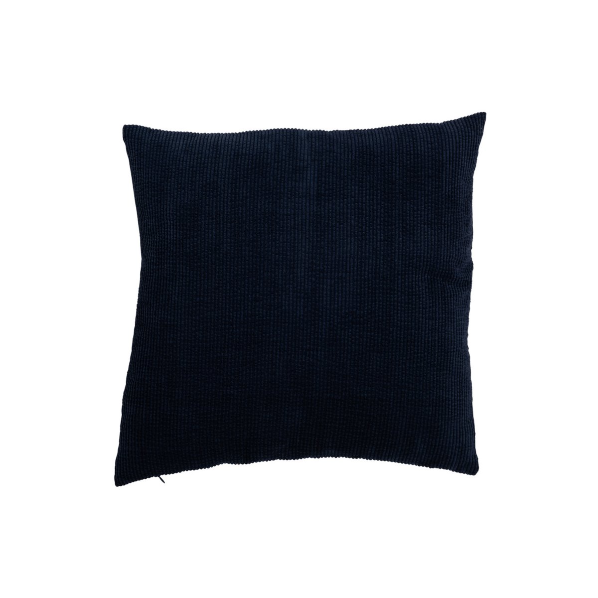 Coussin J-Line en velours bleu, vue de face