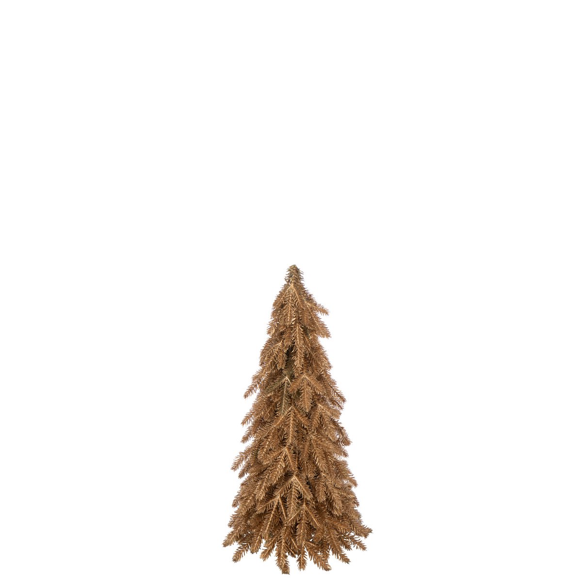 Détail du sapin de Noël J-Line, finition brillante en or