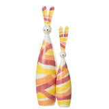 Figurine Rabbit Lines en céramique orange de J-Line, vue de côté