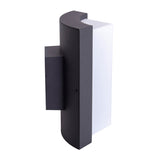 LED sur la lampe murale extérieure "Rico" de 14,8 cm de haut, en métal et en plastique en anthracite, avec LED intégré