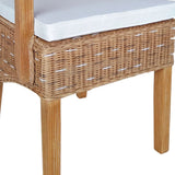 Chaise de salle à manger avec accoudoirs chaise de rotin cappuccino Perth chaise de panier rotin fauteuil durable