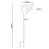Lampe solaire LED "Bowler" avec une brochette pour le jardin et la terrasse en métal et en plastique en noir, avec des LED fermement construites, lampe solaire pour le jardin 86 cm de haut