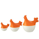 Figurine J-Line Coq blanc et orange - vue de face