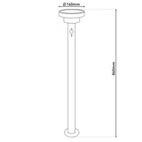 LAMPE SOLAIRE SOLAIRE LED "Nora" avec brochette de terre, pour l'extérieur, la brochette de terre en métal et en plastique en noir, avec LED intégrée
