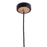 Lampe à 1 pendentif "Fumoso", lampe suspendue en métal et en verre en noir, avec une douille E14, pour salle à manger, salon, couloir ou bureau, lampe suspendue 80 x 20 cm