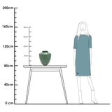 Vase Tugela en verre vert pastel