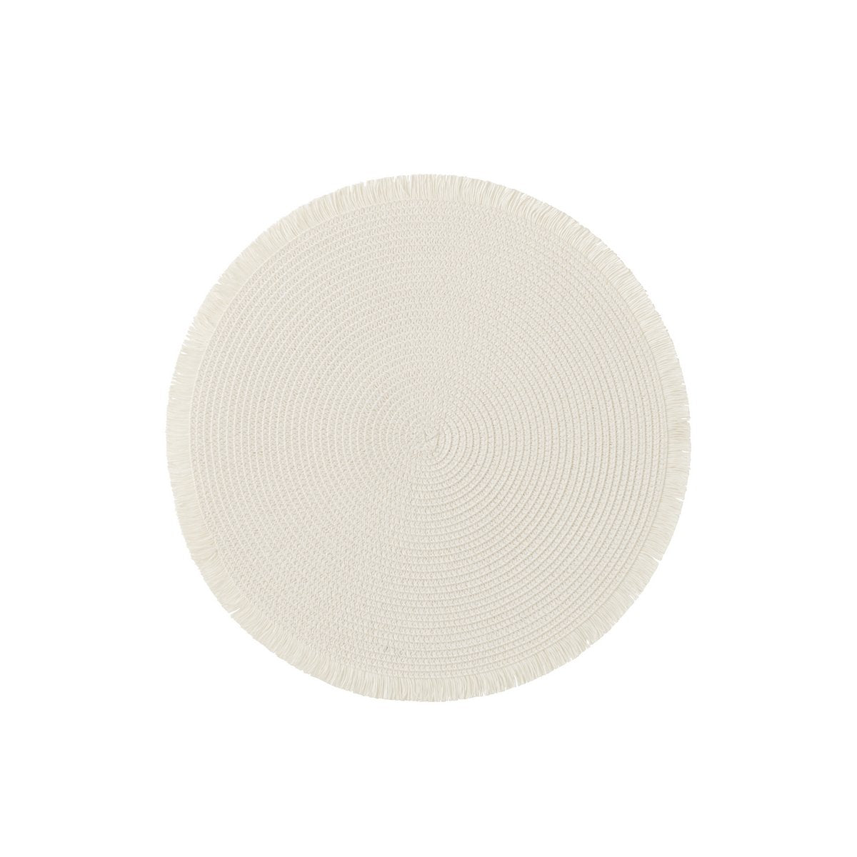 J-Line set de table Rond - papier - blanc