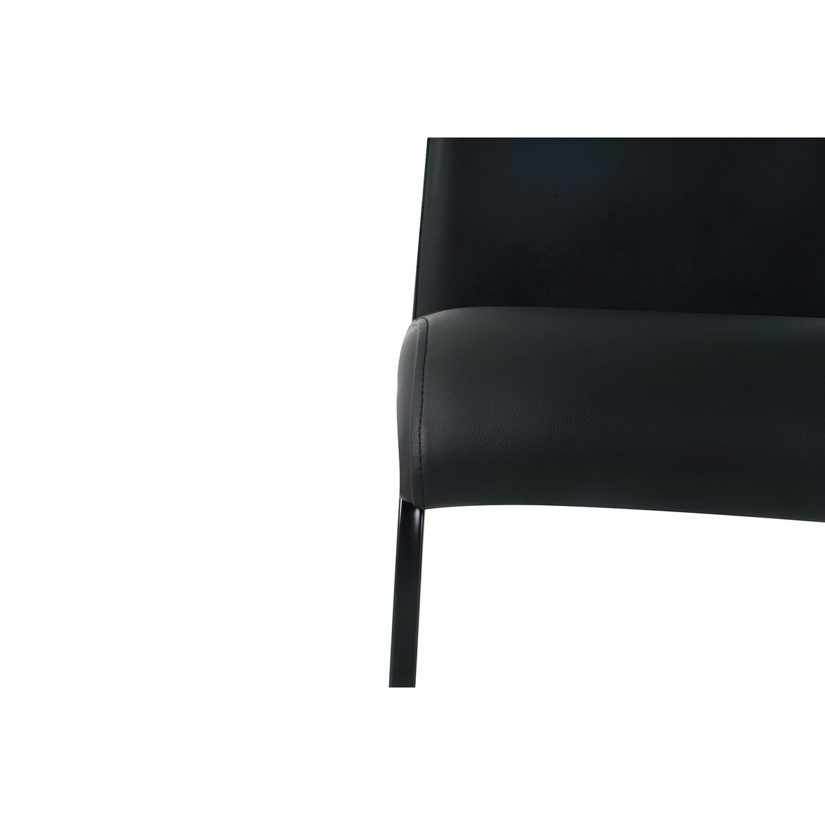 Vue arrière de la chaise cantilever noire