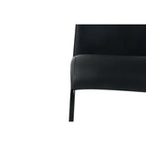 Vue arrière de la chaise cantilever noire