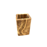Tasse à brosse à dents SQUARE en bois d'olivier