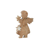 Étoile J-Line en bois blanc sur une table de Noël