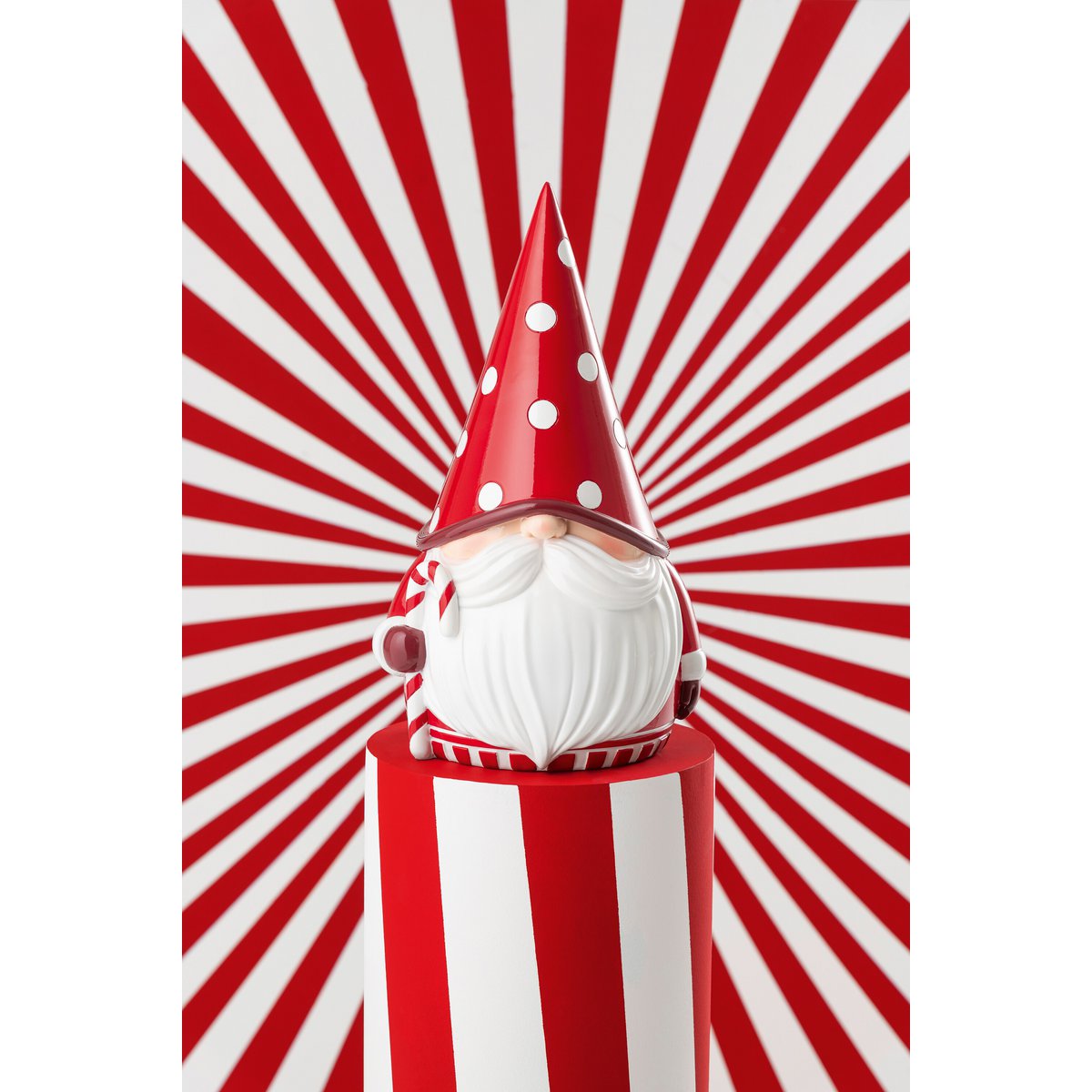 Détail de la figurine J-Line Père Noël Dots, mettant en valeur les couleurs vives
